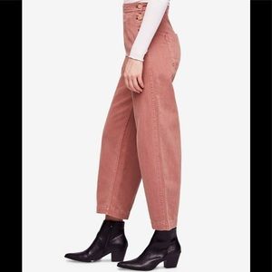 Free People Pink Flare & Wide Leg Jeans